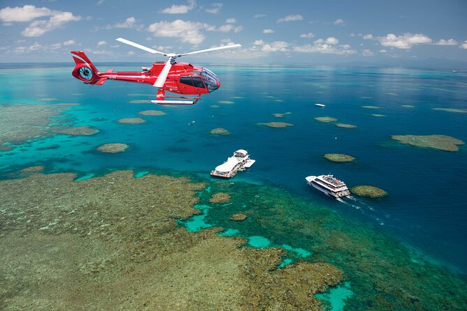 1 Day Great Barrier Reef Cruise and 10 Minute Helicopter Flight - The helicopter flight gives you the reef’s full shape