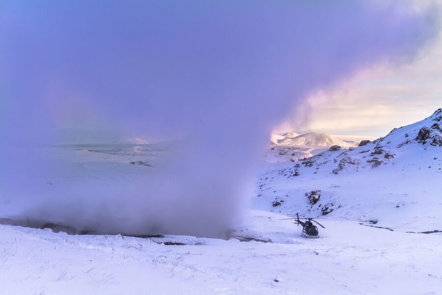 1-Hour Helicopter Tour in Iceland: The Geothermal Tour - The geothermal landing on an old volcano