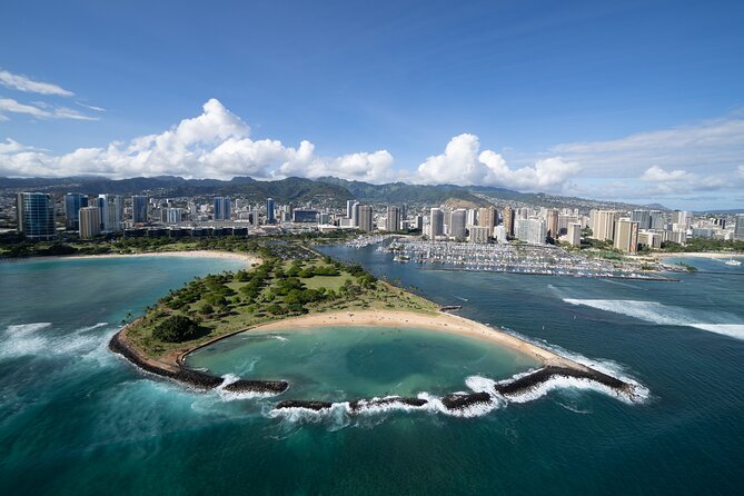 60 Minutes SHARED Helicopter Tour in Honolulu - Jurassic Park country, Laie, and the North Shore
