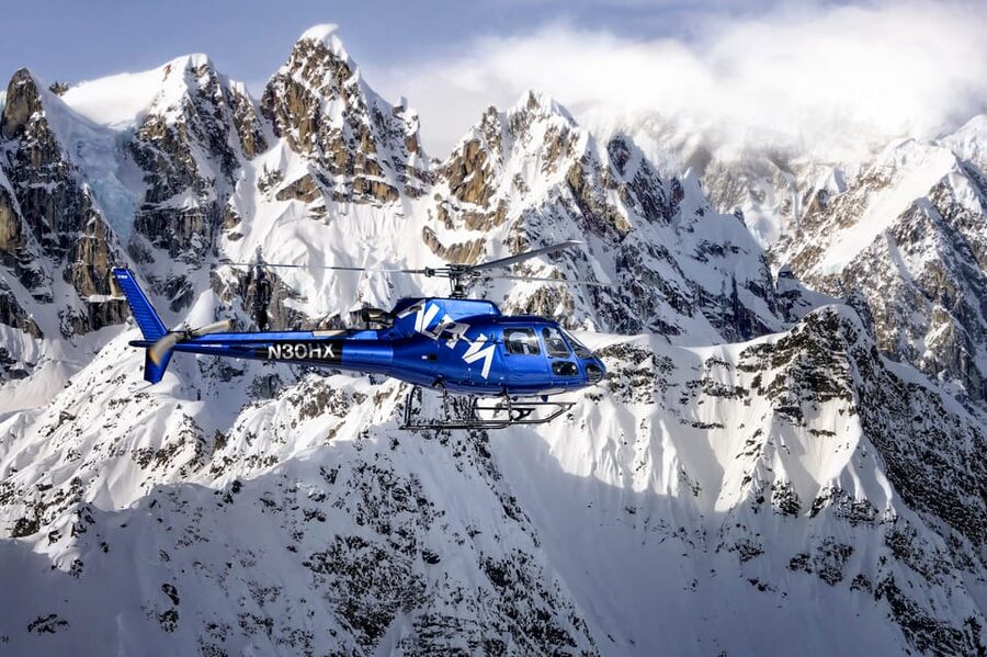 Anchorage: Grand Knik Glacier Helicopter Tour with Landings - A high view over the Chugach Mountains