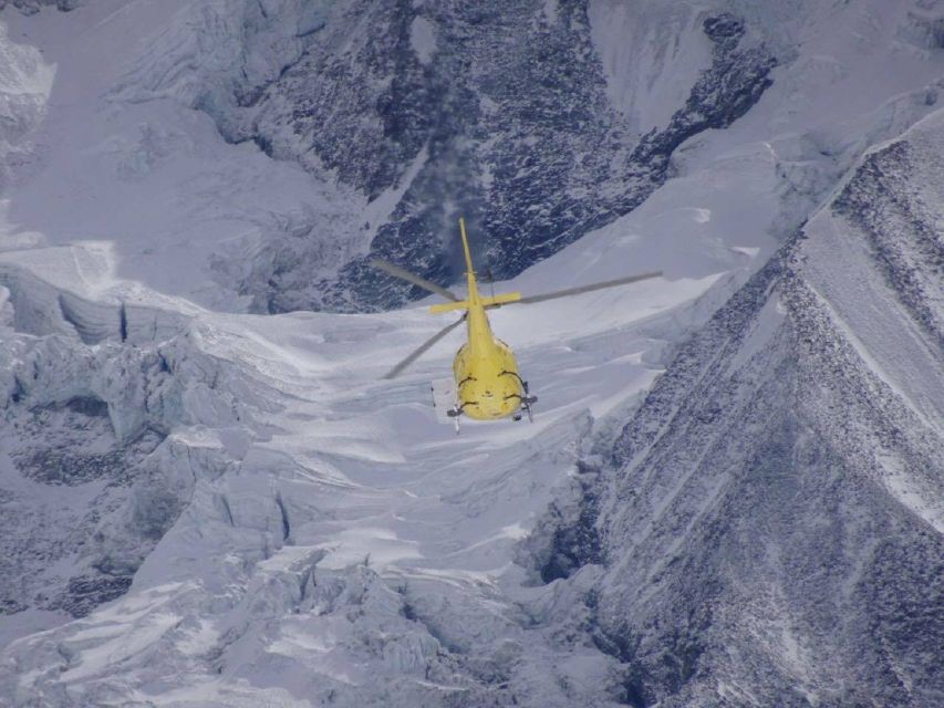 Annapurna Base Camp Heli Tour - Flying above glaciers, moraines, and peaks