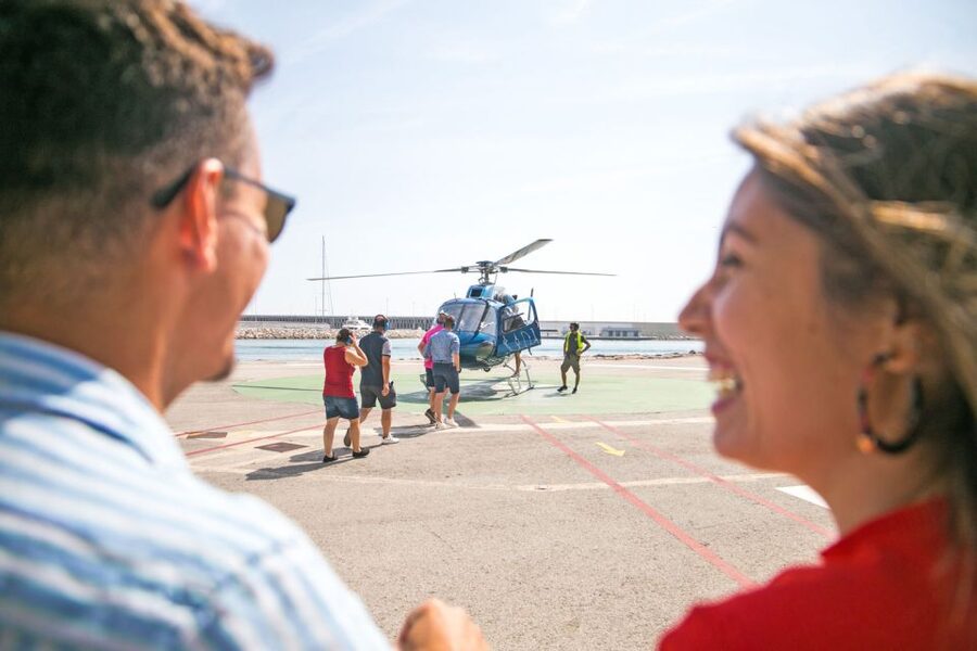 Barcelona: Panoramic Helicopter Flight & Boat Transfer - Takeoff, seating, and the feel of the helicopter