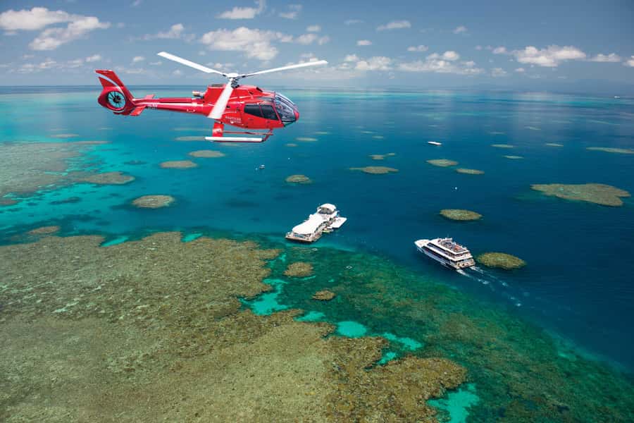 Cairns: Great Barrier Reef Cruise & 10 Minute Helicopter - Snorkeling in the coral gardens