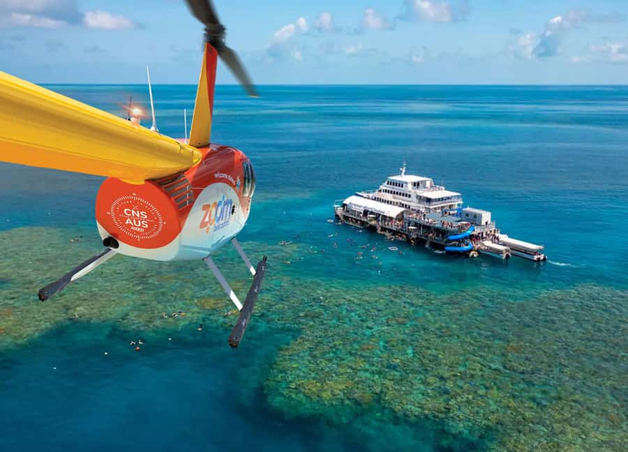Cairns: Great Barrier Reef Pontoon, Travel by Helicopter - Key points at a glance