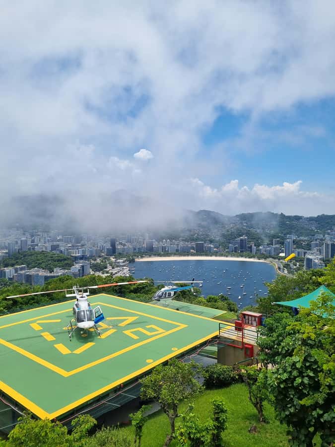 Cariocando in Christ Redeemer & Sugarloaf + Helicopter Tour - Sugarloaf Mountain and the bay below