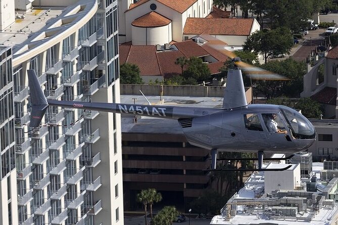 Day Flight 31 miles Helicopter Tour over all the Theme Parks - Reading the route: several flyovers, no ground stops