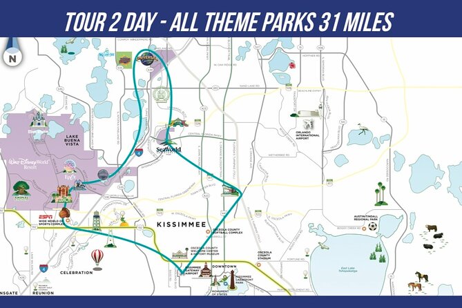 Day Flight 48 Miles Helicopter Tour over Theme Parks & Downtown - Theme parks from above, not from inside the gates