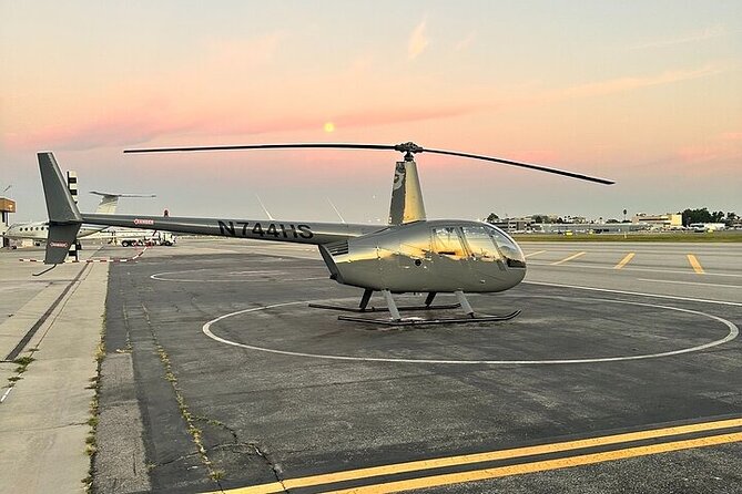 Downtown LA Lights: Your Private Sunset and Night Helicopter Tour - The Hollywood Sign, Beverly Hills, and famous hillside views
