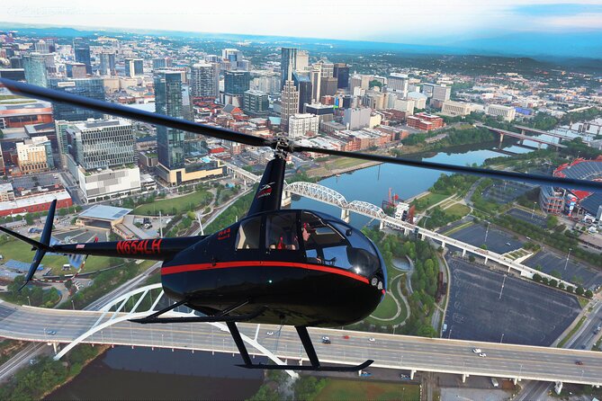 Downtown Nashville Helicopter Tour - Broadway at rooftop height