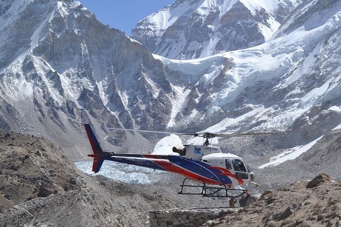 Everest Base Camp Helicopter Tour with Hotel Everest View Landing - Flying from Kathmandu toward Everest before breakfast