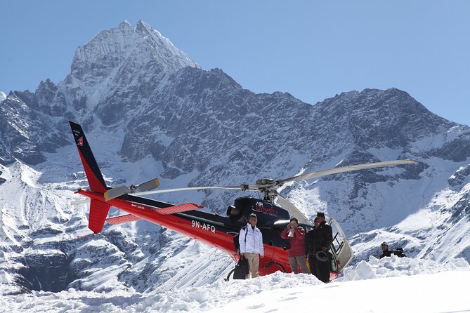 Everest Base Camp Landing by Helicopter at kalapathar View Point - The flight toward Everest and Kala Patthar