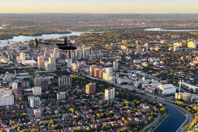 Fly over the City of Ottawa in a Helicopter - Gatineau Park is the route’s change of pace