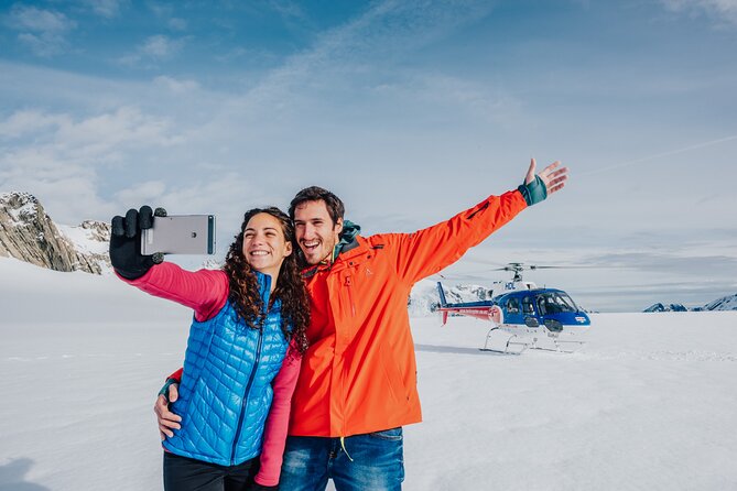Fox Glacier and Mount Cook Helicopter Flight with Snow Landing - Landing on the snow plains above Fox Glacier