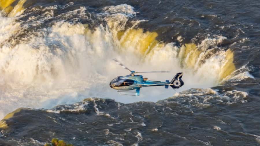 Foz do Iguaçu: Helicopter Flight over the Iguassu Falls - From your Foz do Iguaçu hotel to the helipad