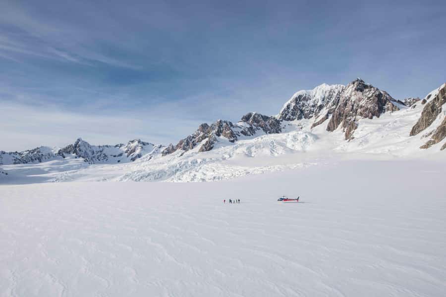 Franz Josef: Twin Glacier Helicopter Flight and Snow Landing - Franz Josef Glacier from above
