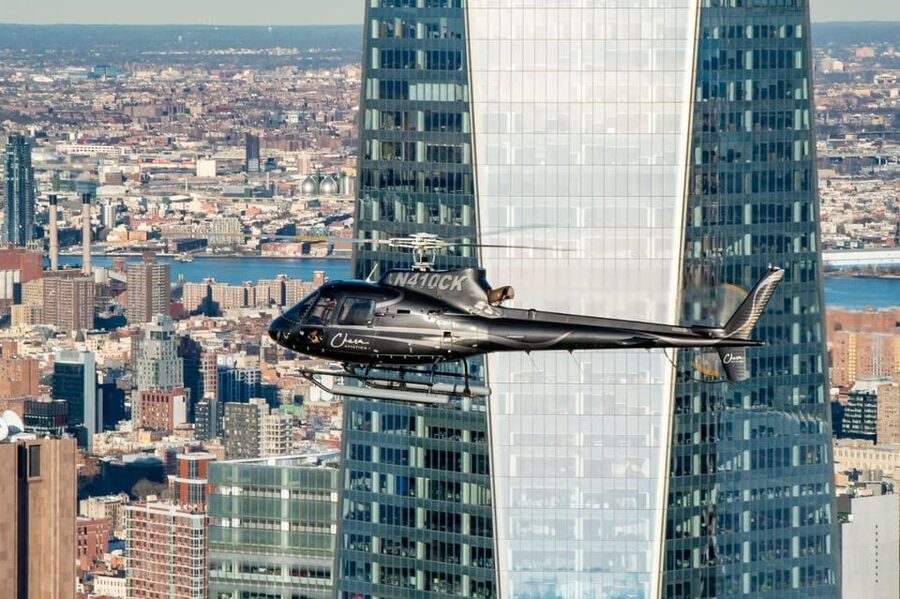 From New Jersey: NYC Skyline Helicopter Tour - Seeing the Statue of Liberty from above