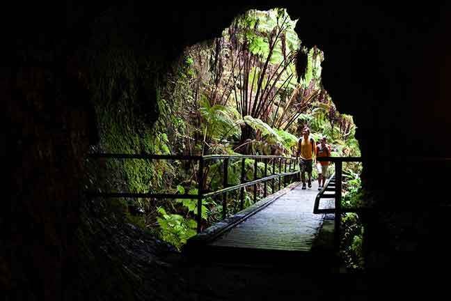 From Oahu: Big Island Volcano Adventure & Helicopter - Walking through Nāhuku Lava Tube