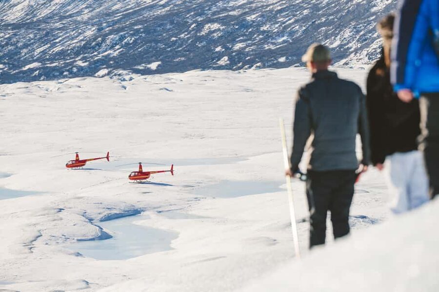 From Palmer: Knik Glacier Helicopter Tour - Flying from Palmer toward Knik Glacier