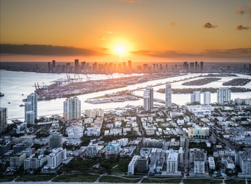 From Pembroke Pines: Helicopter Tour Over Miami - The first view as Miami opens below