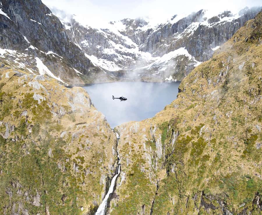 Glenorchy Helicopter Tour | Alpine Lakes & Fiordland - Leaving Glenorchy for Fiordland