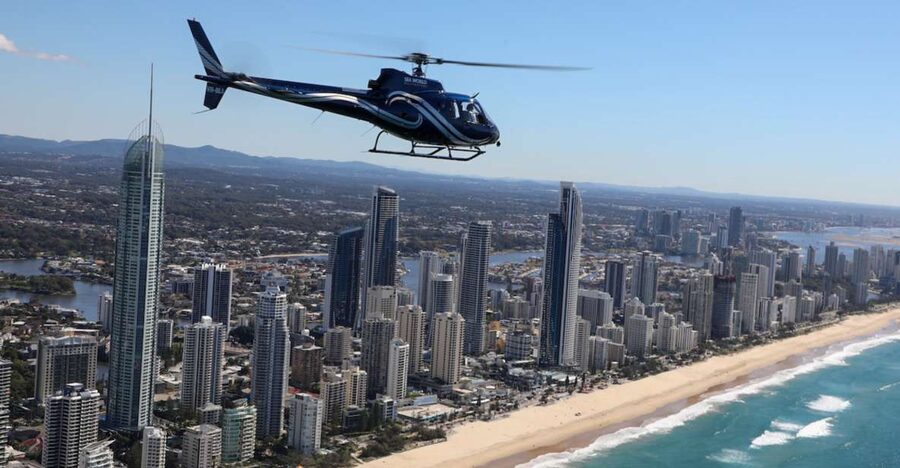 Gold Coast: Coastal City Scenic Helicopter Flight - Taking off from the Sea World Helicopters terminal