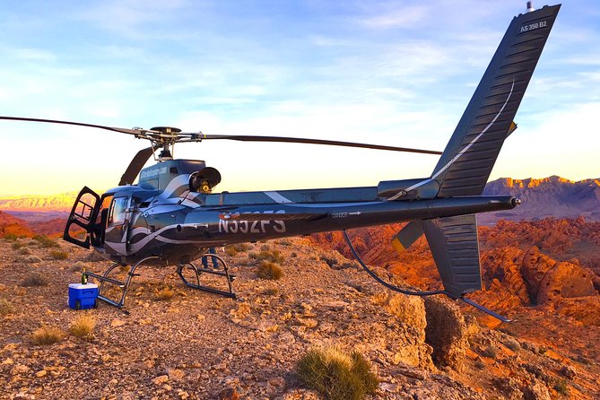 Grand Canyon Helicopter Flight with Sunset Valley of Fire Landing - Leaving Las Vegas for Hoover Dam and Lake Mead