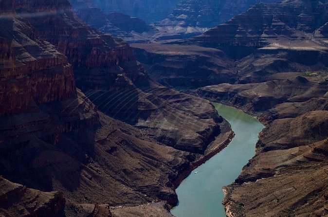 Grand Canyon West Rim-Helicopter Tours- Dream Plus Flight - Following the Colorado River below the rim
