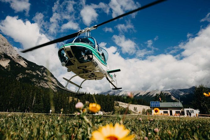 Heli Adrenaline Canyoning Tours - A helicopter start near Abraham Lake