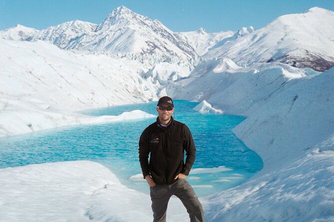 Heli Glacier Crevasse Ice Climbing- Summer - Flying from Palmer to Knik Glacier