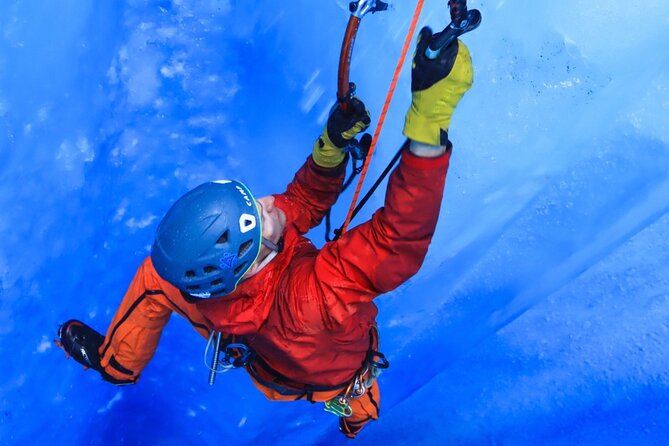 Heli Glacier Crevasse Ice Climbing- Summer - Learning to walk on glacier ice
