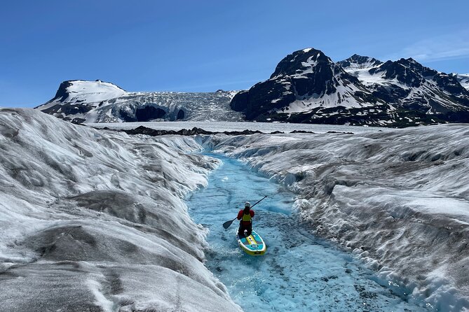 Helicopter and Glacier Paddle Boarding -PRIVATE - What to wear for three and a half hours outside