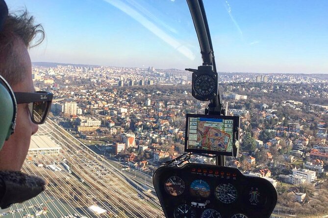 Helicopter Flying over Belgrade - Avala Tower and the return route