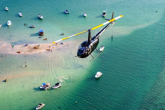 Helicopter Tour- Hard Rock Guitar, Miami & Gold Coast Tour - Haulover Beach, the sandbar, and the bay
