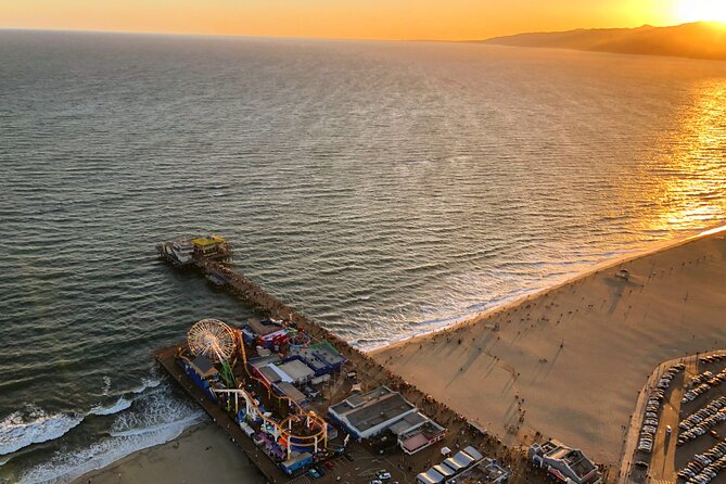 Hollywood Sign and Coast 35-Minute Helicopter Tour in Los Angeles - Santa Monica Pier from the air