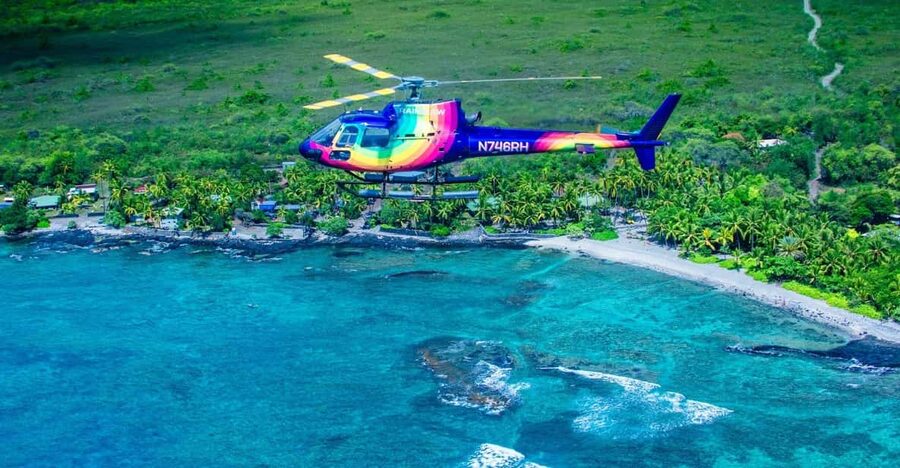 Kailua-Kona: Hualalai Volcano Doors On/Off Helicopter Tour - Magic Sands Beach and Kona coffee country