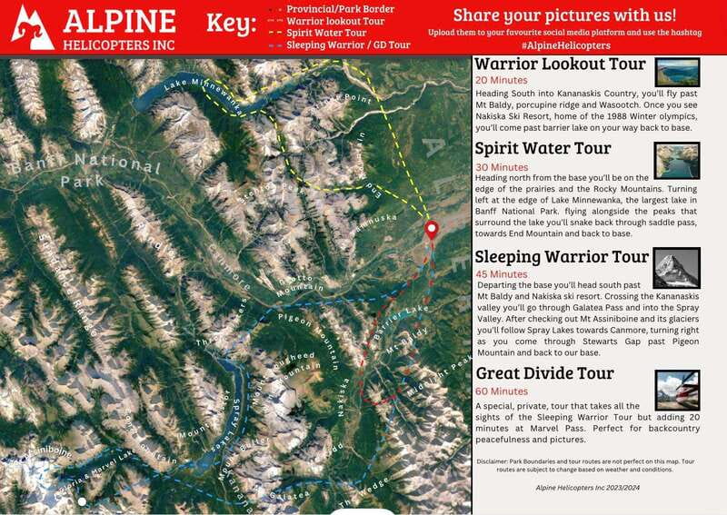 Kananaskis: 45 Minute "Sleeping Warrior" Helicopter Tour - The Assiniboine and Gloria Glaciers