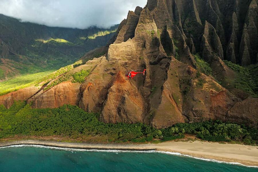 Kauai: Hughes 500 4-Passenger Doors-Off Helicopter Flight - Manawaiopuna Falls, the Jurassic Falls moment