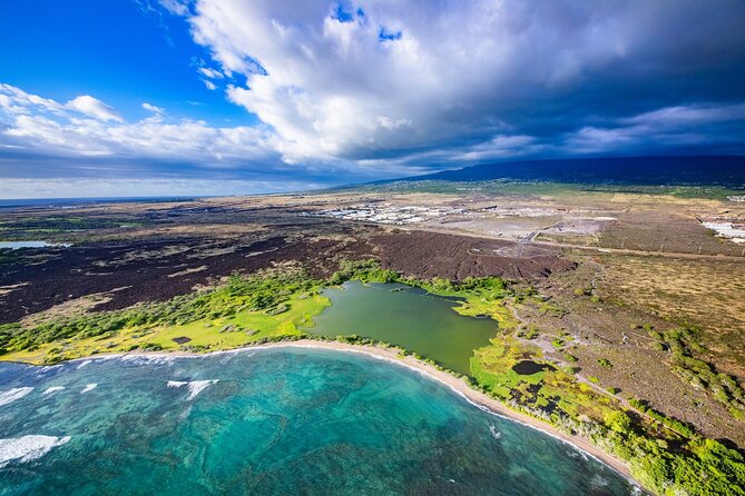 Kona Coast Hualalai Volcano-60Min Helicopter Tour-Door Off or On - The Place of Refuge from above