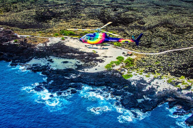 Kona Coast Hualalai Volcano-60Min Helicopter Tour-Door Off or On - Kaloko Fish Ponds and the start along Kailua Bay