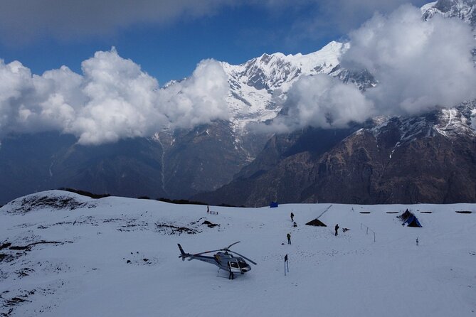Landing Annapurna Base Camp by Helicopter Tour from Pokhara - Flying over the Annapurna massif