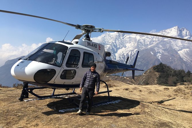 Landing Private Helicopter at Everest base camp & Gokyo for photo - From a Kathmandu hotel to the Everest region