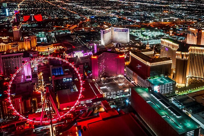 Las Vegas Strip Highlights by Helicopter at Night - Why the Las Vegas lights work so well from the air