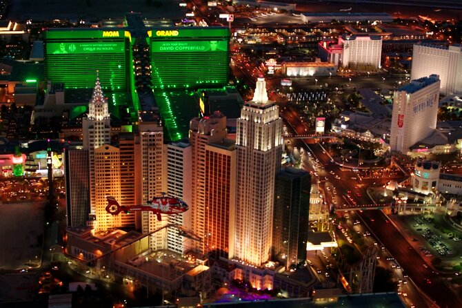 Las Vegas Strip Highlights by Helicopter at Night - Small-group seating and the view from your window