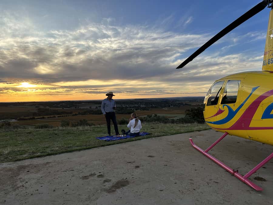 Lyndoch: Barossa Valley Helicopter Flight & Romantic Picnic - The five-minute safety briefing at Lyndoch