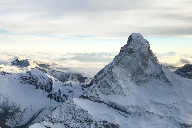 Matterhorn helicopter tour - longest scenic flight from Bern over the Swiss Alps - Oeschinensee from the air