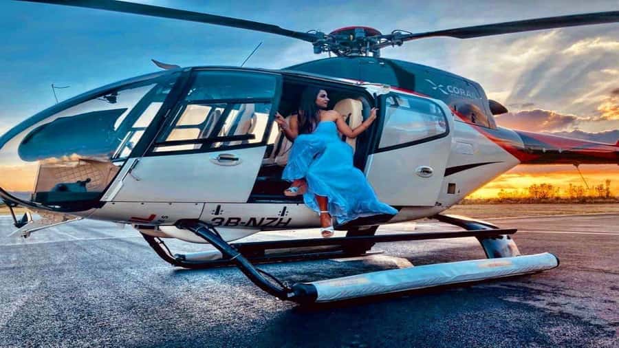 Mauritius: Scenic Helicopter Flight with Hotel Transfers - Chamarel from the air: color, forest, and waterfalls