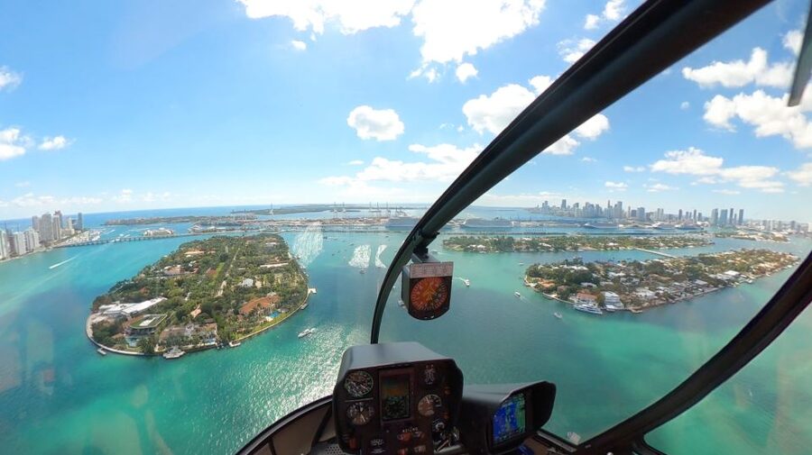 Miami: 30-Minute Helicopter Tour - Beach, Downtown & Islands - South Beach from the air