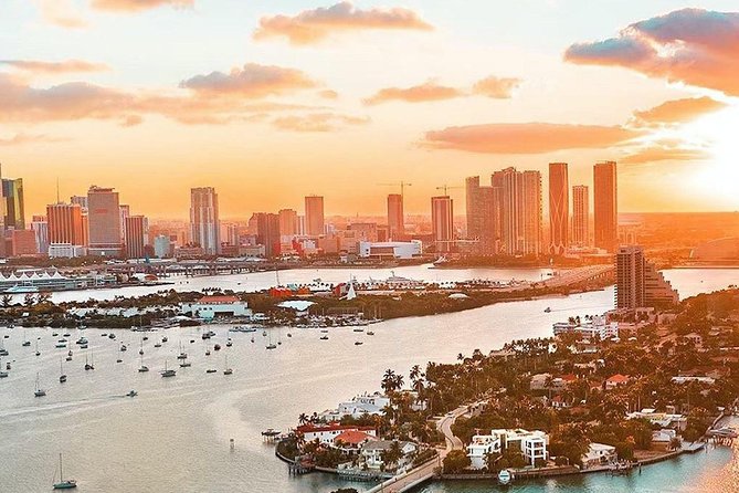 Miami Sunset Private Helicopter Tour - Brickell Key and the Downtown view