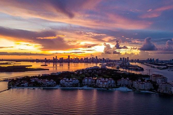 Miami Sunset Private Helicopter Tour - Fisher Island, Miami Beach, and South Pointe Park