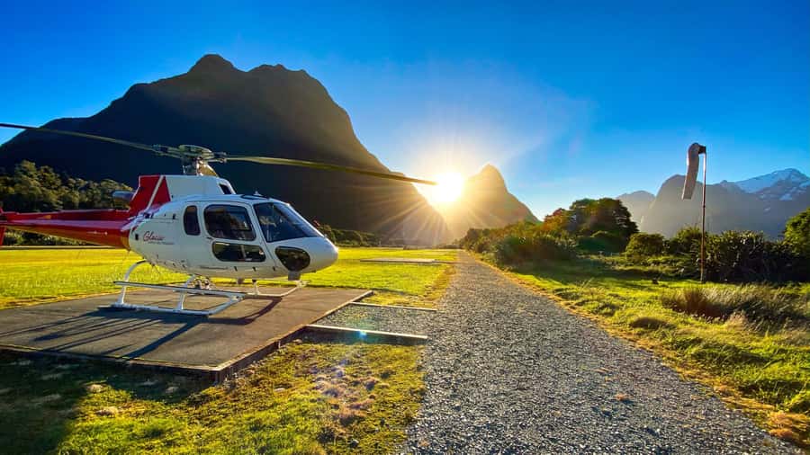 Milford Sound Extended Helicopter Flight & 3 Landings - Landing one: Milford Sound on foot